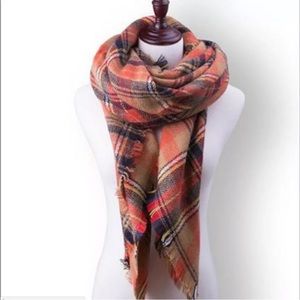 MNWT Mixed Tartan Oversized Wrap Scarf